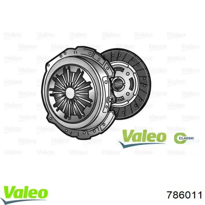 Купить 786011 VALEO Комплект сцепления (диск, корзина, подшипник)
