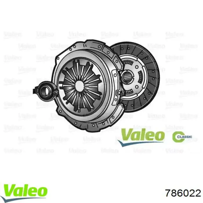 Купить 786022 VALEO Комплект сцепления (диск, корзина, подшипник)