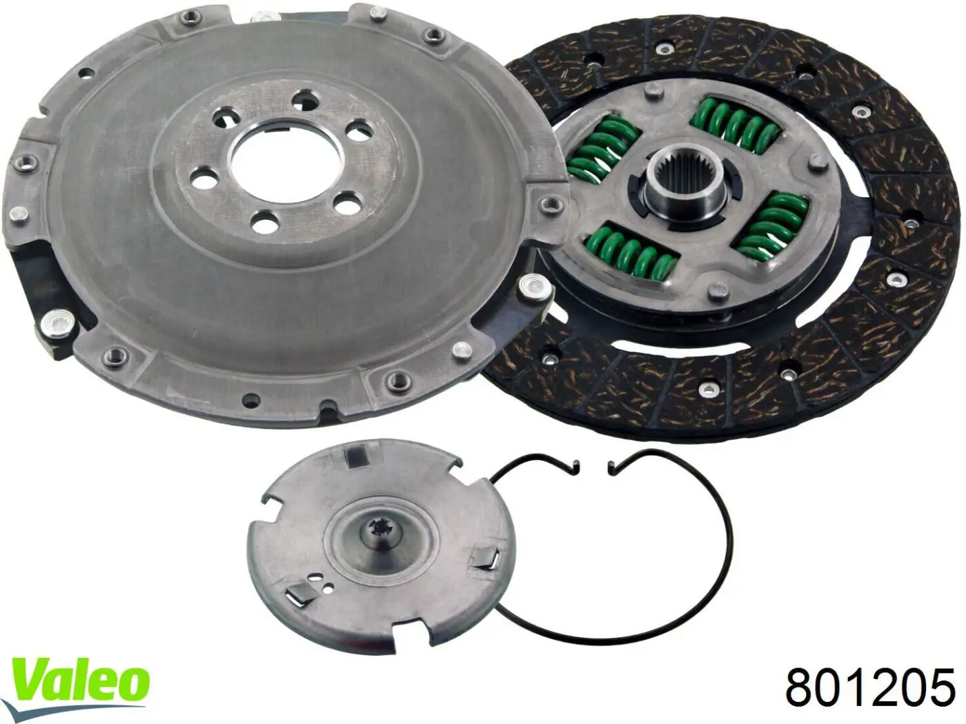 Купить 801205 VALEO Комплект сцепления (диск, корзина, подшипник)