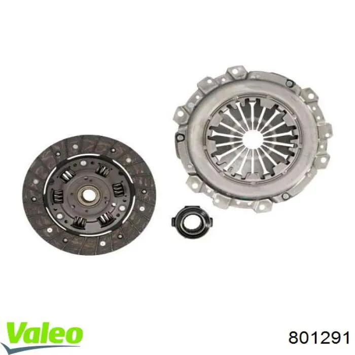 Купить 801291 VALEO Комплект сцепления (диск, корзина, подшипник)
