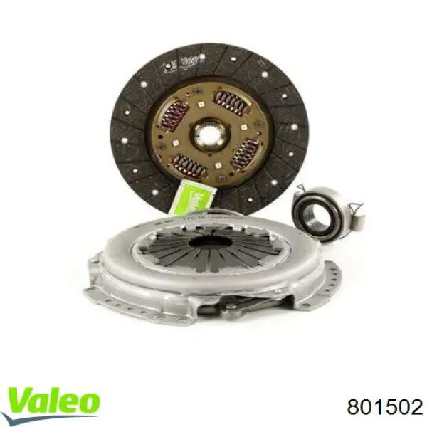Купить 801502 VALEO Комплект сцепления (диск, корзина, подшипник)