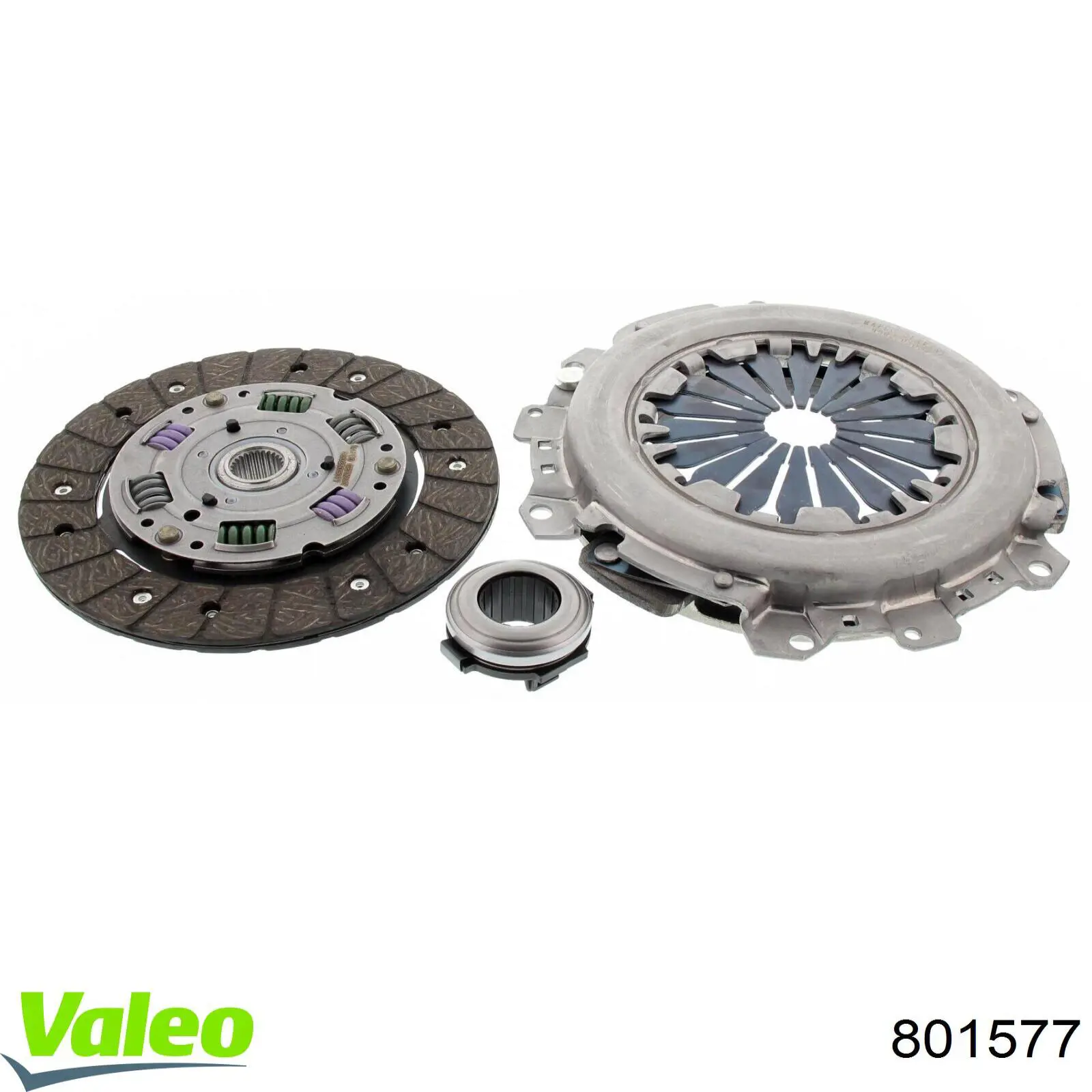 Купить 801577 VALEO Комплект сцепления (диск, корзина, подшипник)