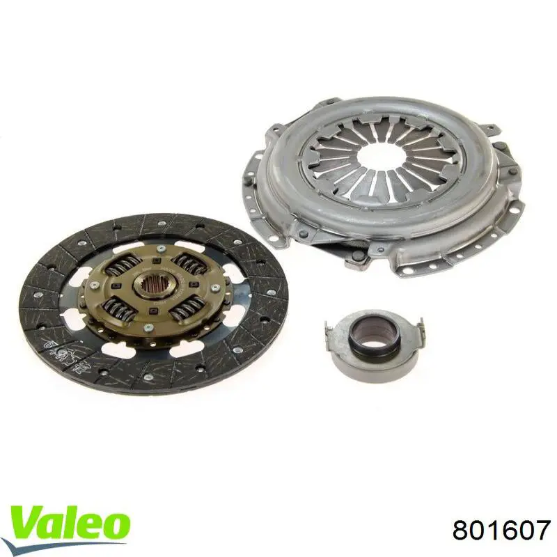 Купить 801607 VALEO Комплект сцепления (диск, корзина, подшипник)