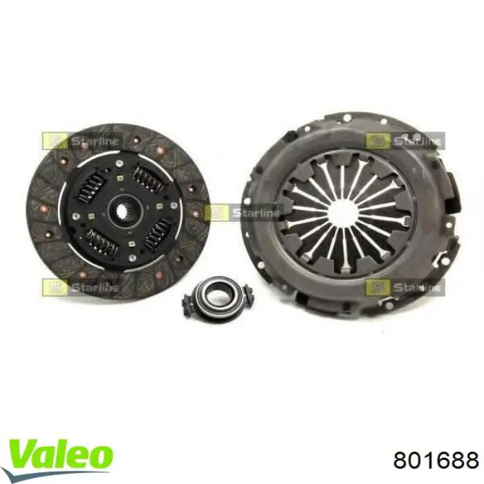 Купить 801688 VALEO Комплект сцепления (диск, корзина, подшипник)