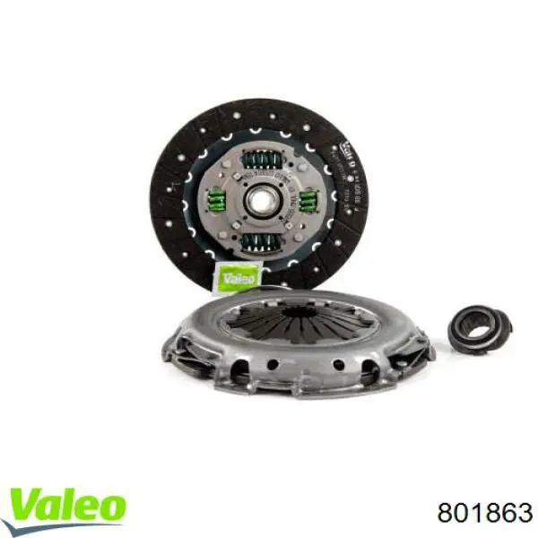 Комплект сцепления (3 части) VALEO 801863 цена, от 162.98 USD