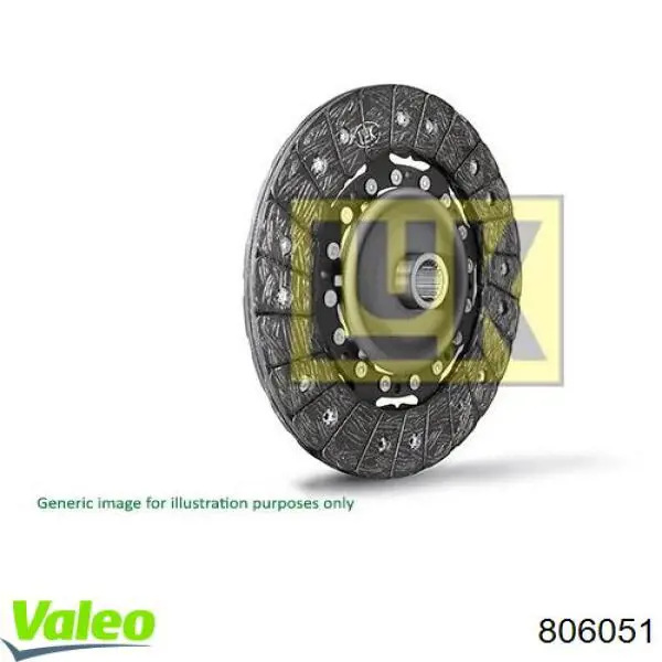 806051 VALEO Диск сцепления ведомый