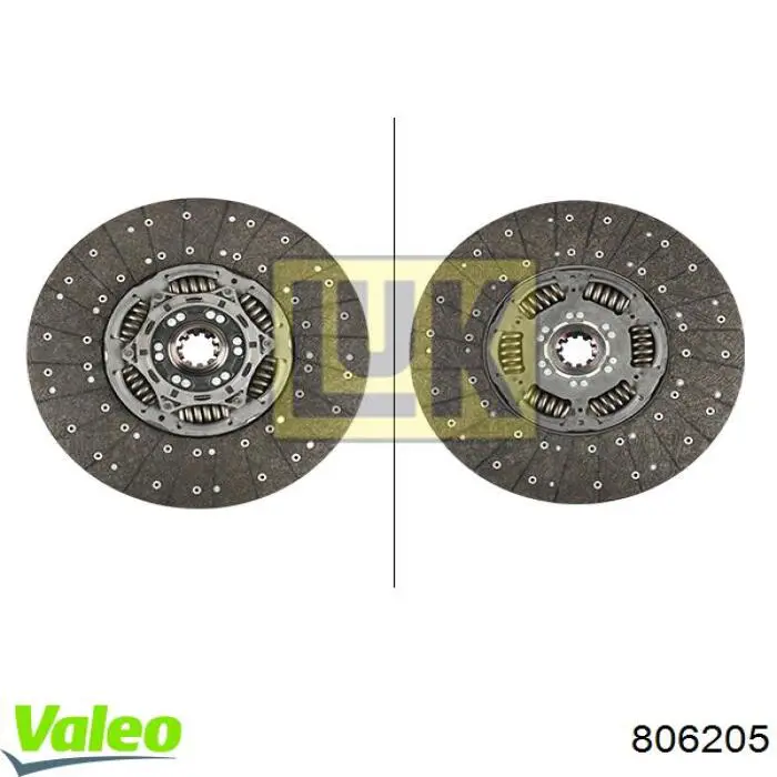 806205 VALEO Диск сцепления ведомый