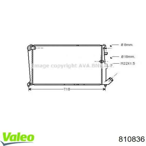 Радиатор 810836 VALEO