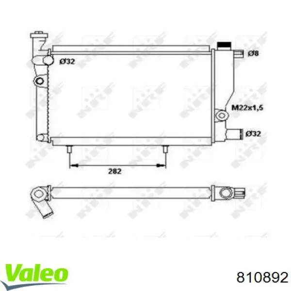 Радиатор 810892 VALEO