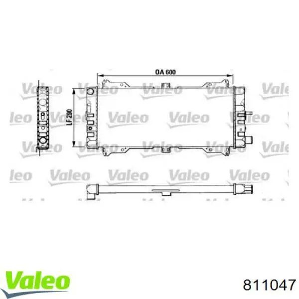 Радиатор 811047 VALEO