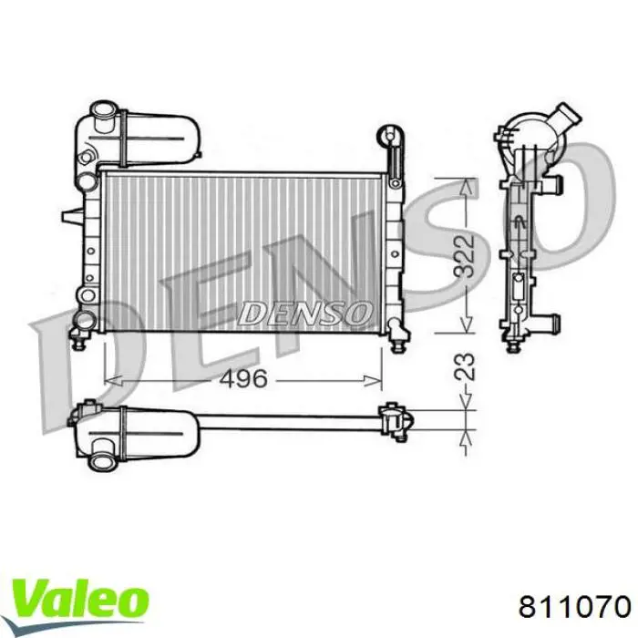 Радиатор 811070 VALEO