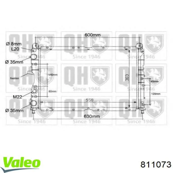 Купить 811073 VALEO Радиатор водяной