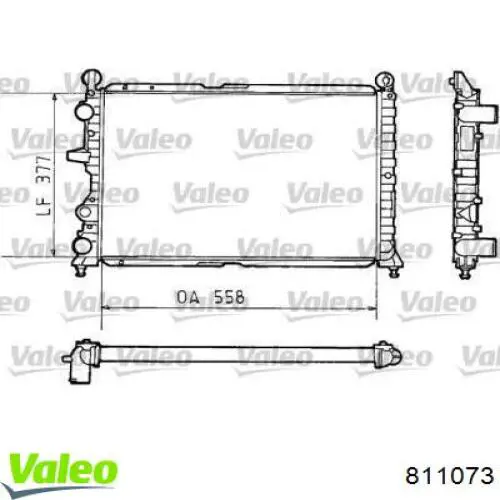 Радиатор 811073 VALEO