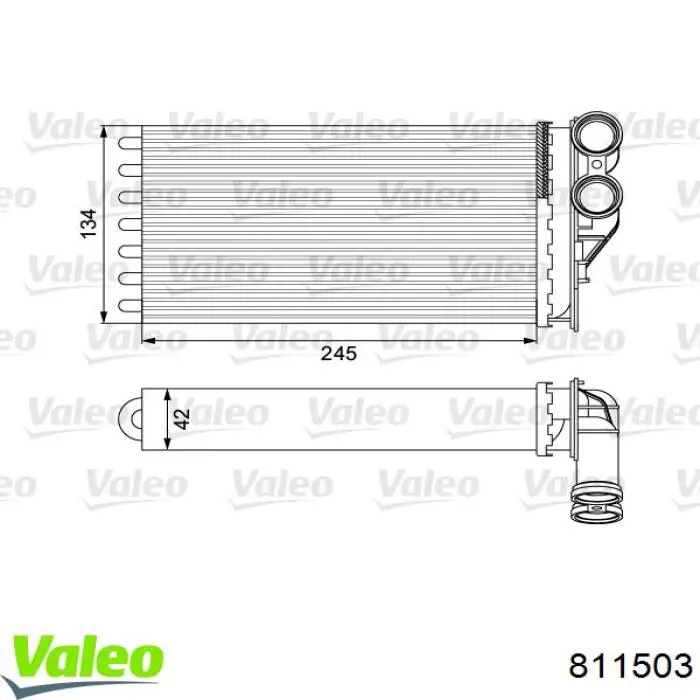 Купить 811503 VALEO Радиатор печки