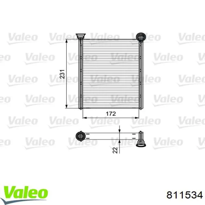 811534 VALEO radiador de forno (de aquecedor)