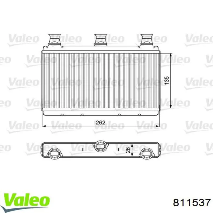 811537 VALEO радиатор печки