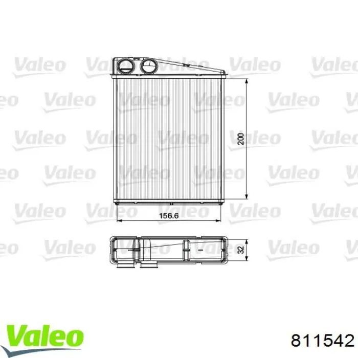Купить 811542 VALEO Радиатор печки