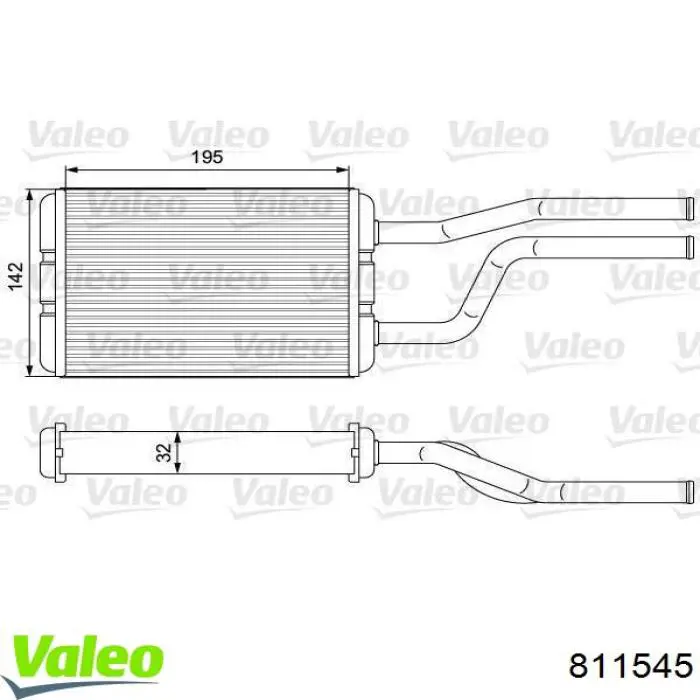 Радиатор печки 811545 VALEO