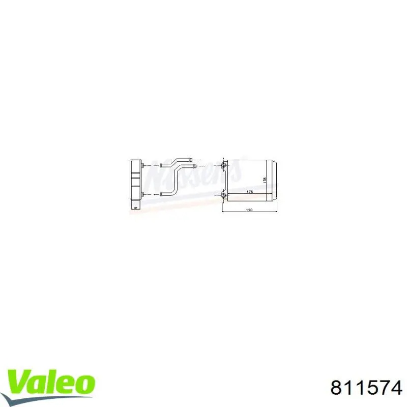 Радиатор печки 811574 VALEO