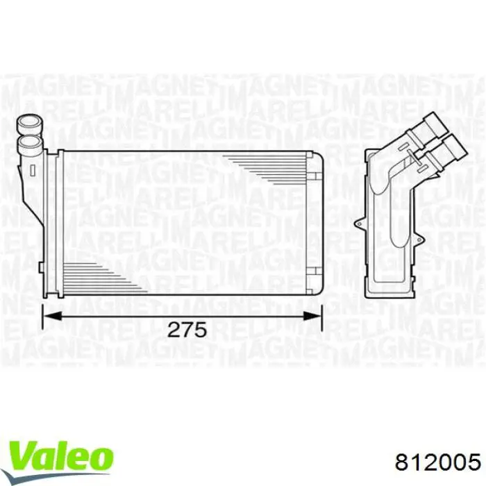 Радиатор печки 812005 VALEO