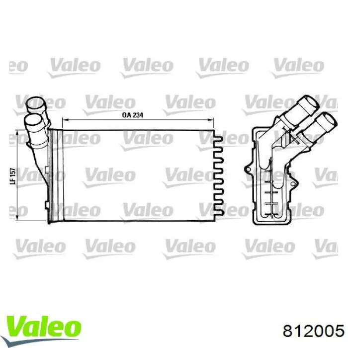 812005 VALEO Радиатор отопителя салона