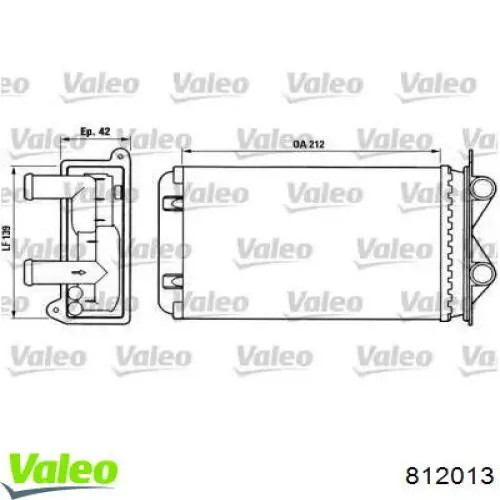 812013 VALEO Радиатор отопителя салона