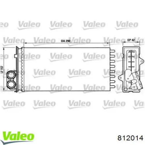 Радиатор печки 812014 VALEO