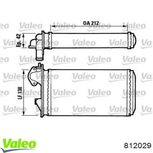 Радиатор печки 812029 VALEO