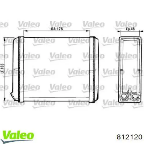 Радиатор печки 812120 VALEO