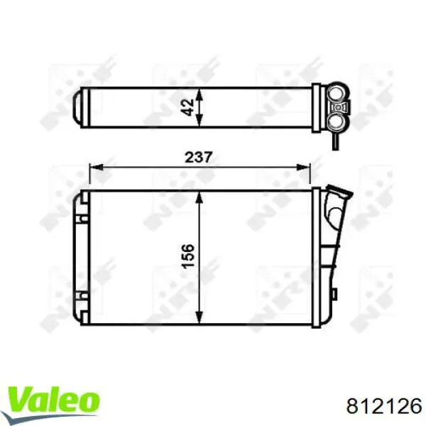 Радиатор печки 812126 VALEO