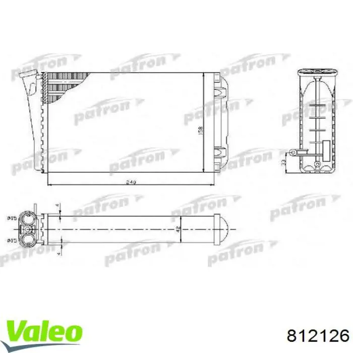 Радиатор печки (отопителя) VALEO 812126 цена, от 18.94 USD