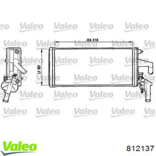 Радиатор печки 812137 VALEO