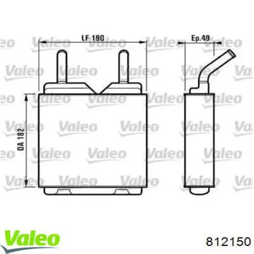 Радиатор печки 812150 VALEO