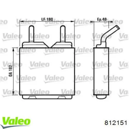 Valeo радиатор печки