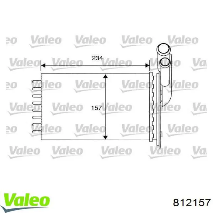 812157 VALEO Радиатор отопителя салона