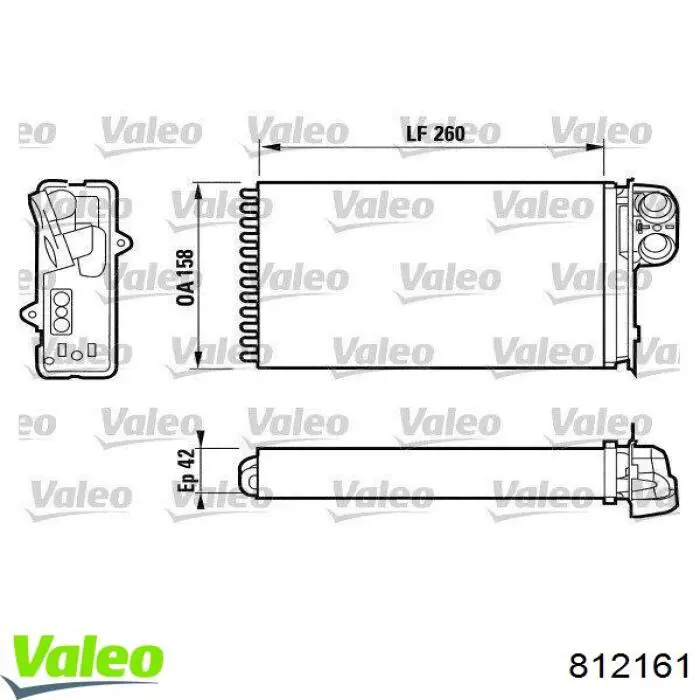 Радиатор печки 812161 VALEO