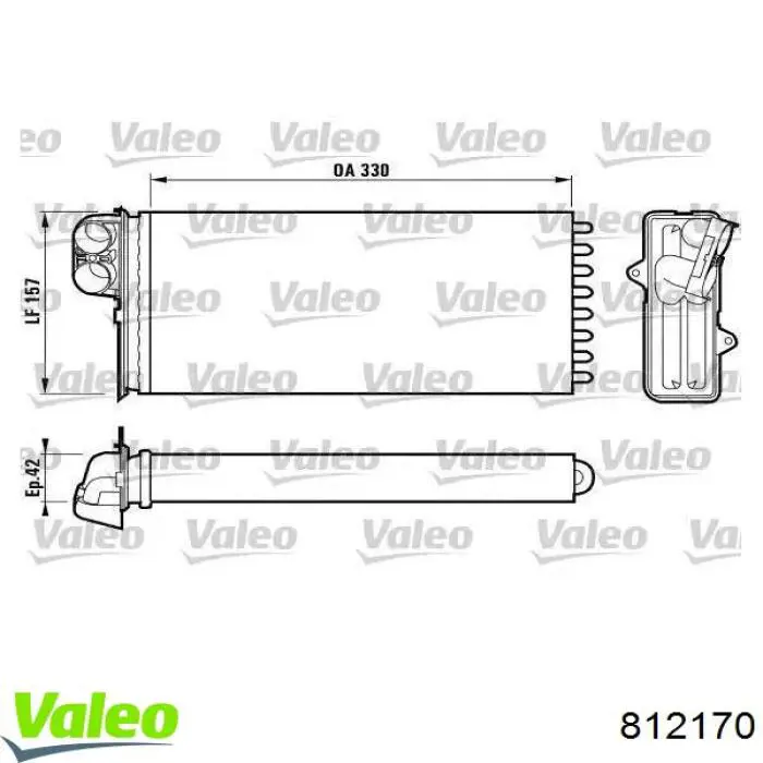 Радиатор печки 812170 VALEO