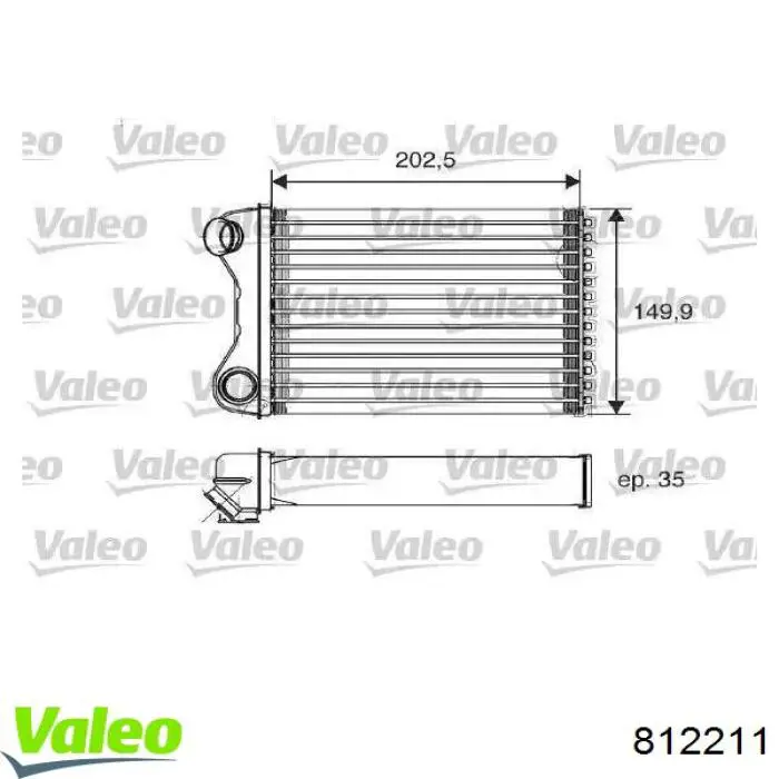 Радиатор печки 812211 VALEO