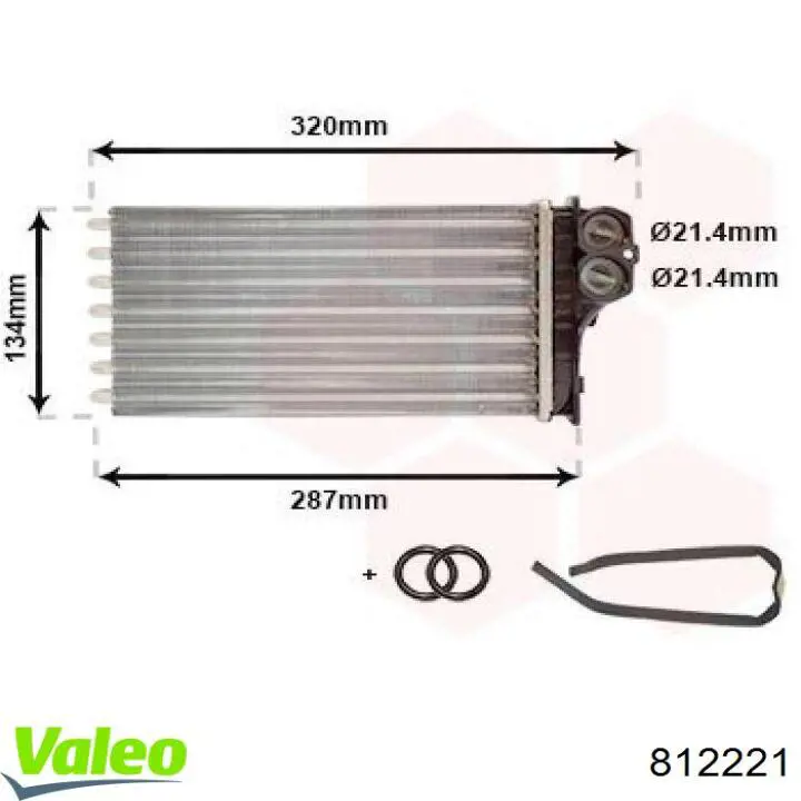 Radiador de forno (de aquecedor) VALEO 812221 preço, a partir de 38,19 USD