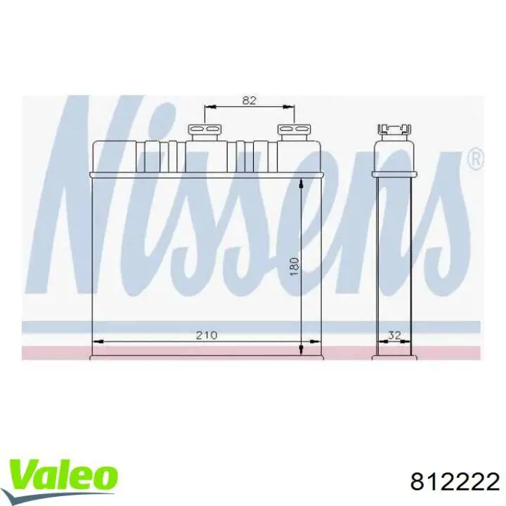 812222 VALEO Радиатор отопителя салона