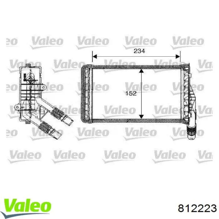 Радиатор печки 812223 VALEO