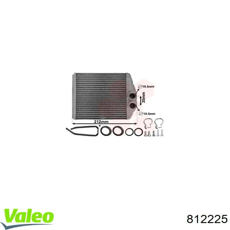 Радиатор печки (отопителя) VALEO 812225 цена, от 34.75 USD