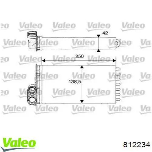 Радиатор печки 812234 VALEO