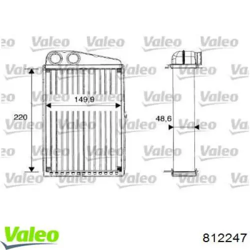Радиатор печки (отопителя) VALEO 812247 цена, от 38.16 USD