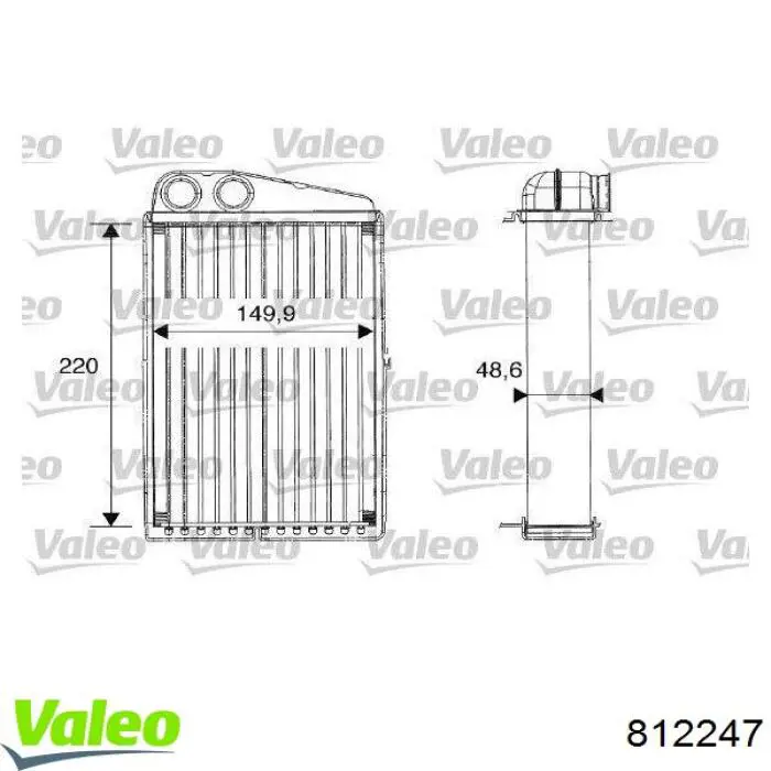 Радиатор печки 812247 VALEO