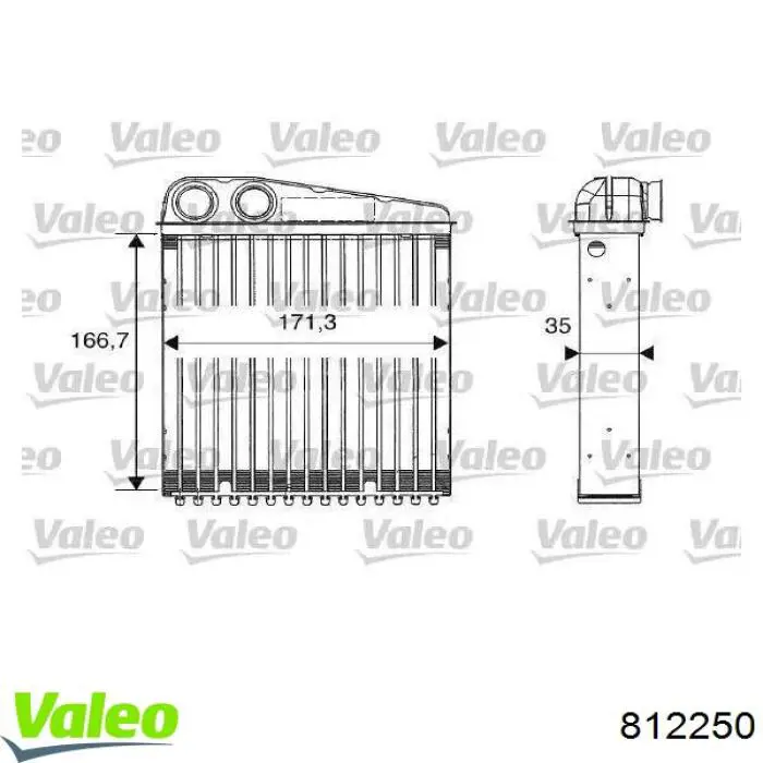 Радиатор печки 812250 VALEO