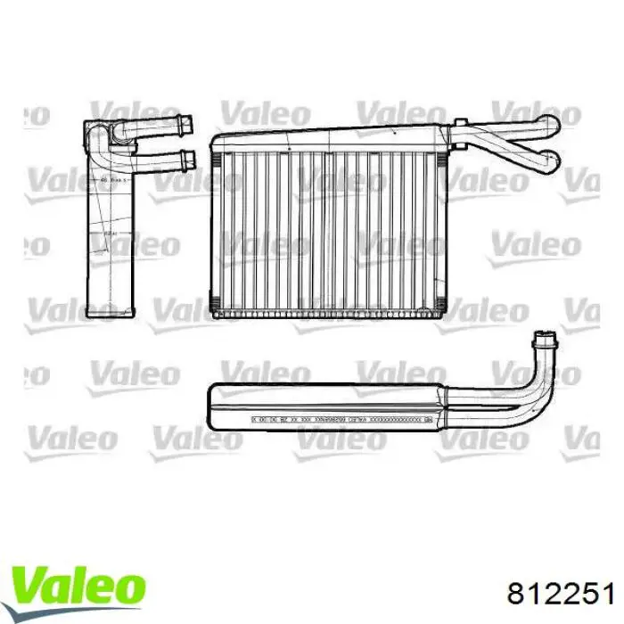 812251 VALEO радиатор печки (отопителя задний)