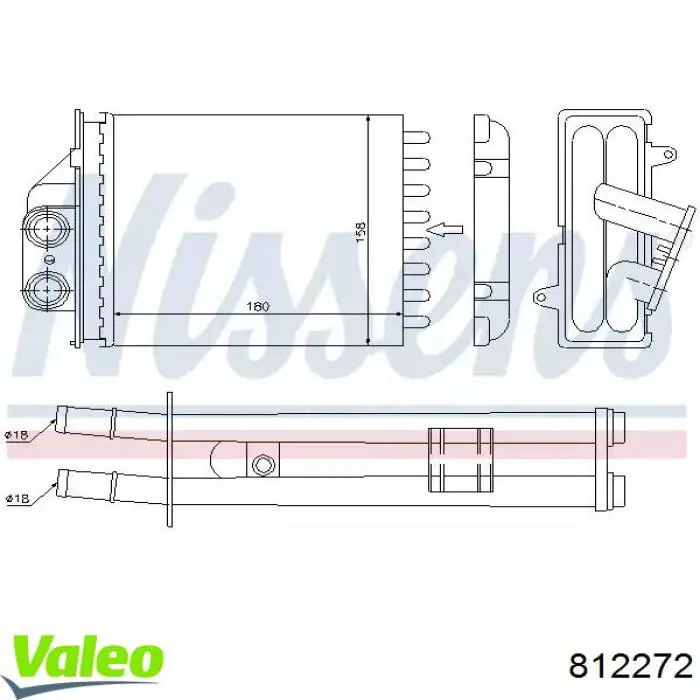 Radiador de calefacción 812272 VALEO