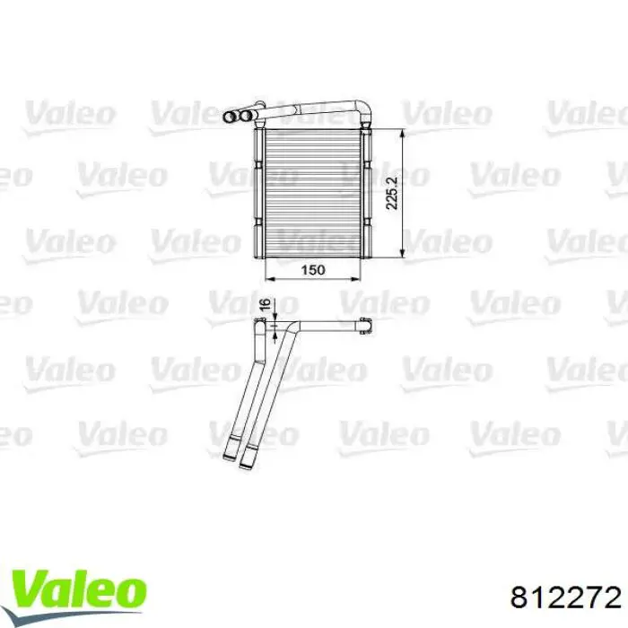 812272 VALEO Радиатор отопителя салона