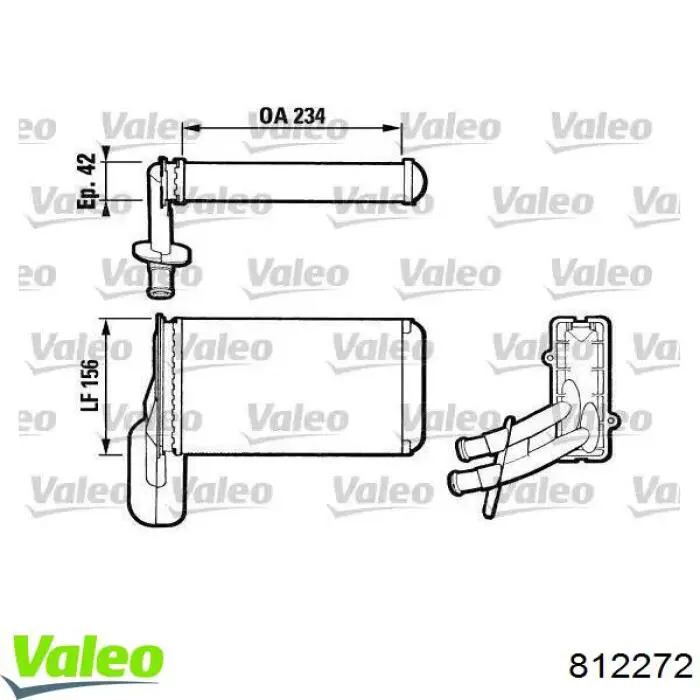 Радиатор печки 812272 VALEO